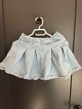 Light Blue Denim Mini Skirt